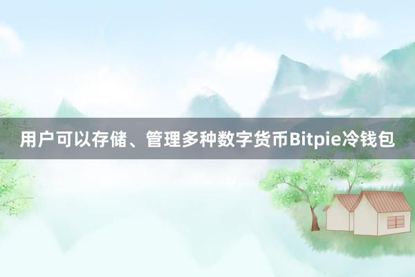 用户可以存储、管理多种数字货币Bitpie冷钱包