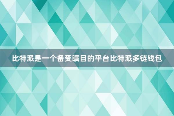 比特派是一个备受瞩目的平台比特派多链钱包