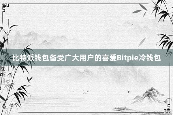 比特派钱包备受广大用户的喜爱Bitpie冷钱包