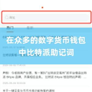 在众多的数字货币钱包中比特派助记词