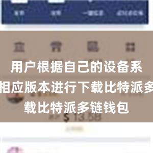 用户根据自己的设备系统选择相应版本进行下载比特派多链钱包